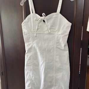 Gianni Bini White Denim Mini Dress Elegant and Versatile